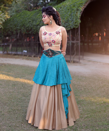 Drape Skirt Blouse