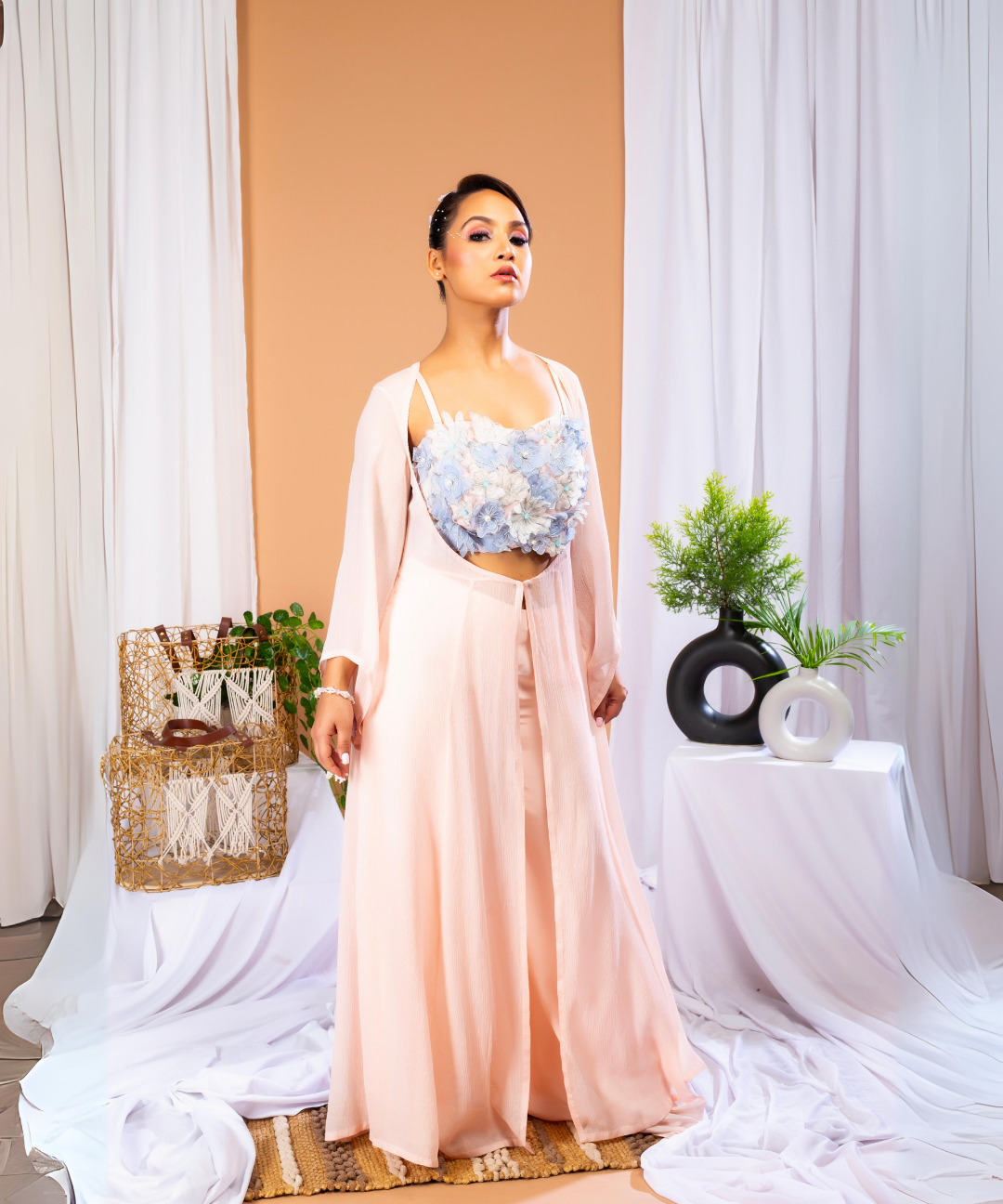 Ethereal Blush cape set