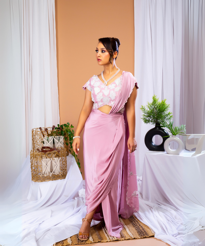 Athena Deep Blush Saree