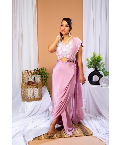 Athena Deep Blush Saree